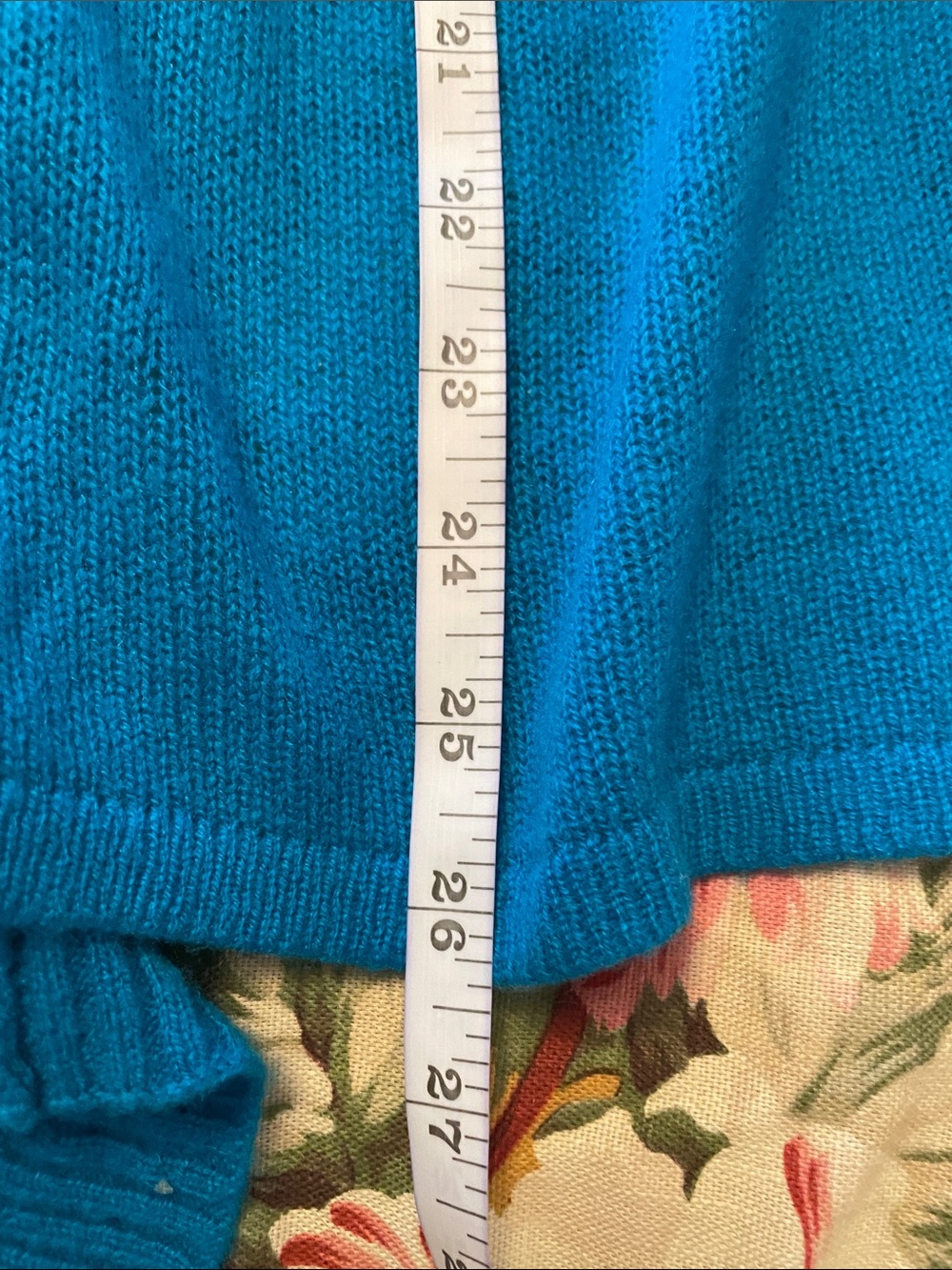 Charter Club Turquoise Ruffle-Front Open Cardigan - Picture 7 of 7